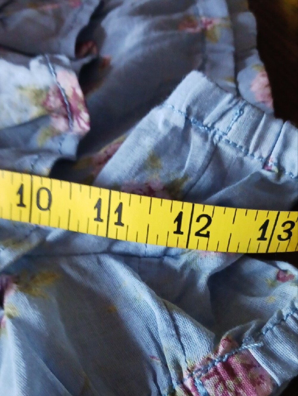 NEW! Free People "Ruffle Up Bloomers" Light Blue Ruffle Floral High-Waist Shorts - Picture 11 of 14